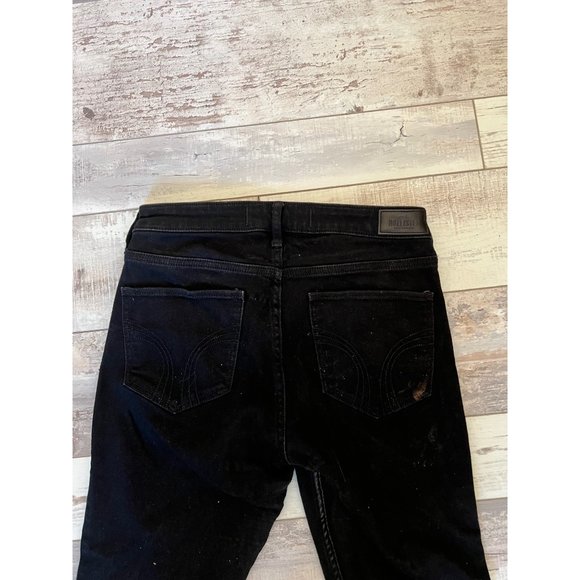 Hollister Super Skinny Black Jeans Women's Size 7 / 28 Denim Womens Mid Rise - Picture 6 of 6